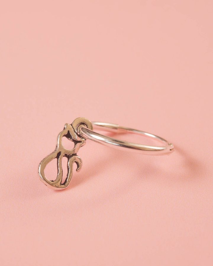 arito mini en plata de ley gato