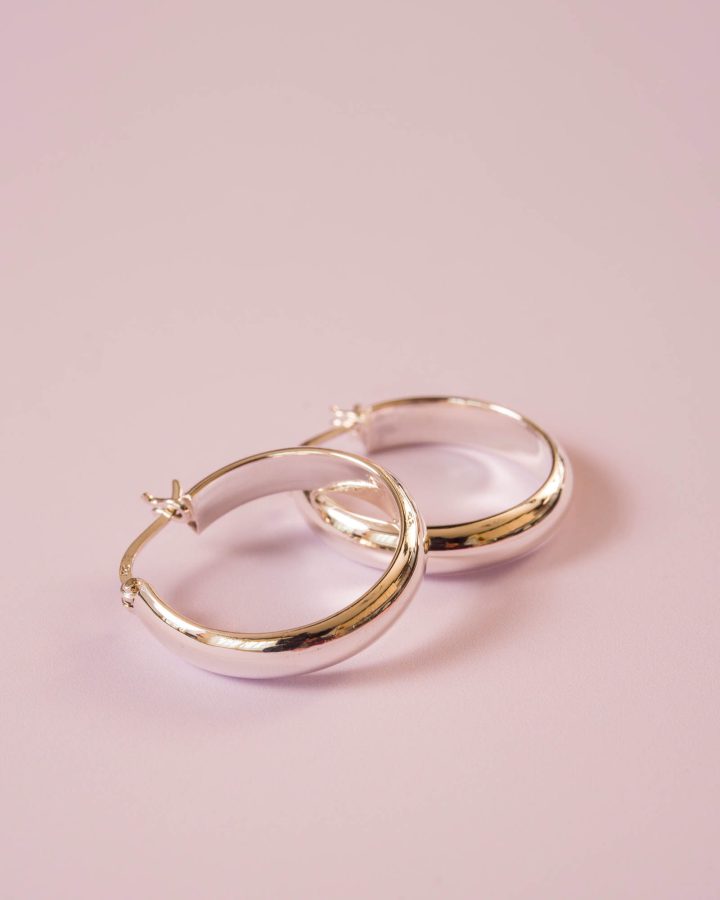 aros básicos en plata de ley