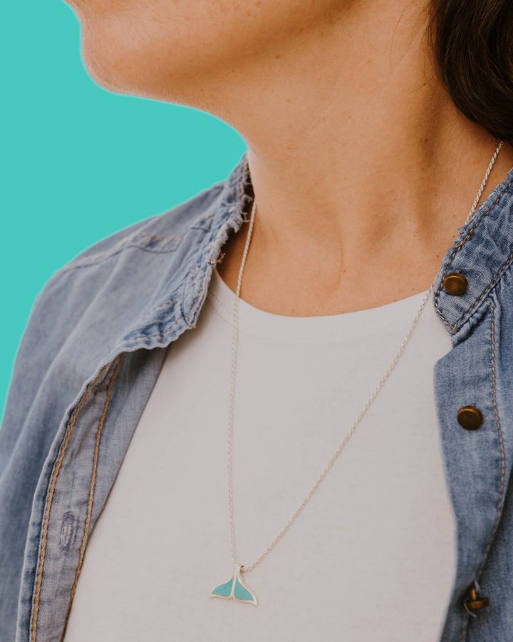 colgante plata de ley cola ballena piedra turquesa