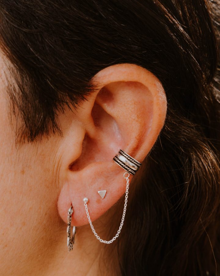 ear curff plata de ley etnico arito mini