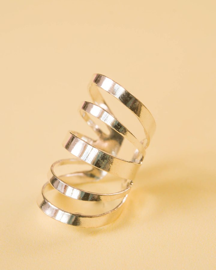 ear curff plata de ley extra grande
