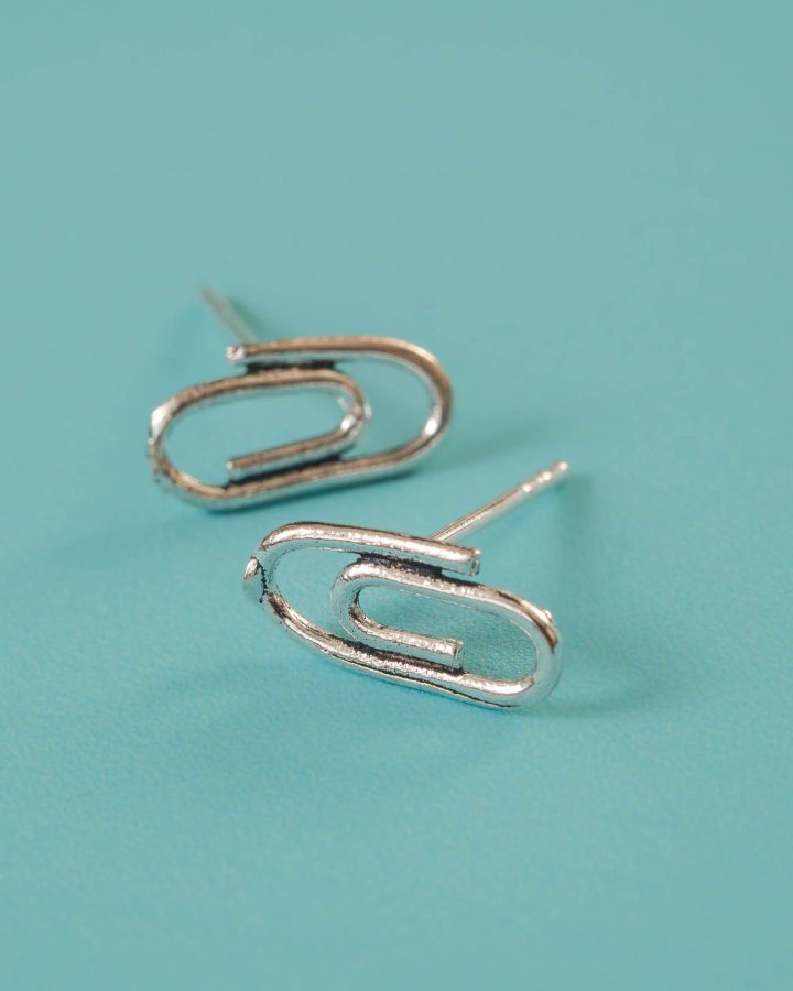 pendiente mini en plata de ley clip