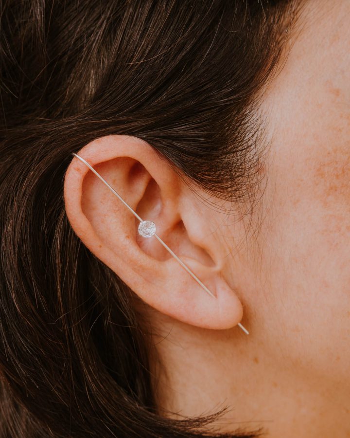 pendientes en plata de ley palo top brilli