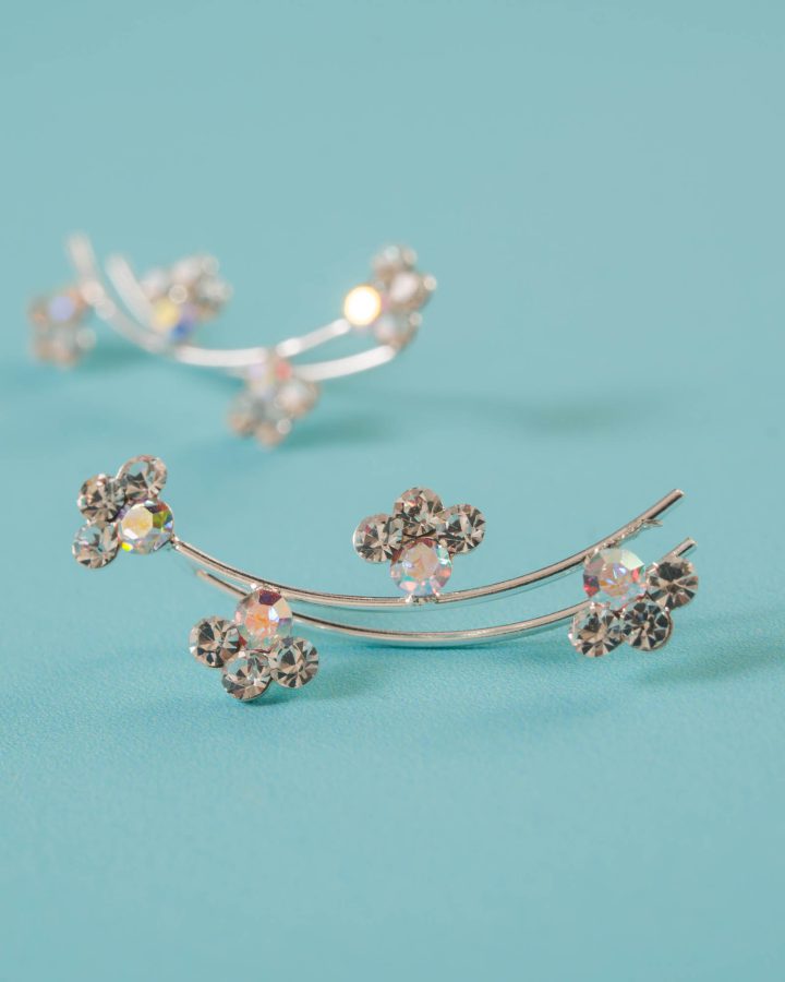 pendientes trepadores destellos de flores